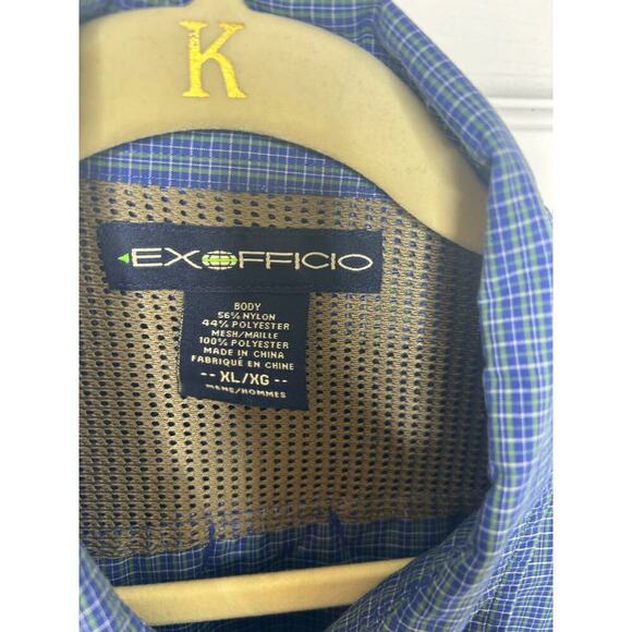 Exofficio buttn Down Hiking Outdoor Shirt Size XL sport vented SNAP BUTTONS - Picture 3 of 4